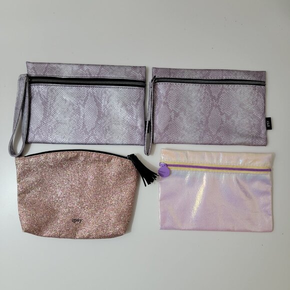 Ipsy Cosmetic Bag Bundle (4) • Metallic & Glitter Makeup Pouches - Picture 2 of 16